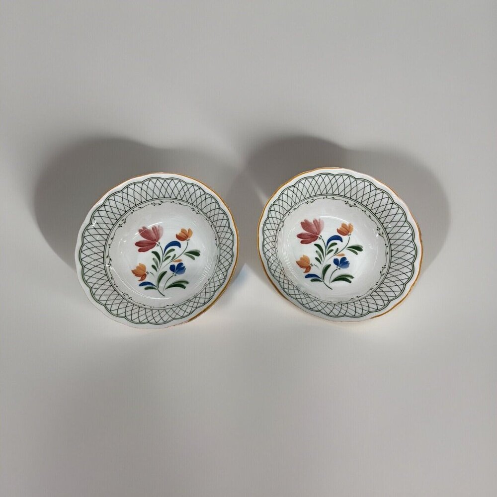 Nikko Hampton Cereal Bowl Provincial Designs Floral Lots of 2 6 1/8" Japan